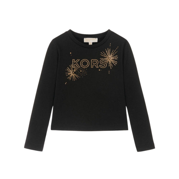 Girls Black Organic Cotton T-Shirt