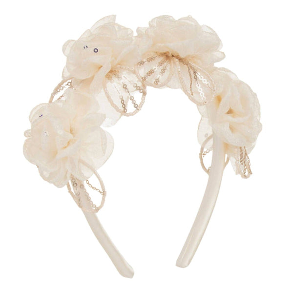 Girls Cream Floral Hairband