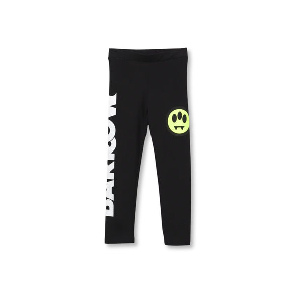 Girls Black Stretch Jersey Leggings