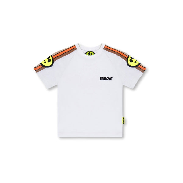 Unisex White Stripes With Smiley Face T-Shirt