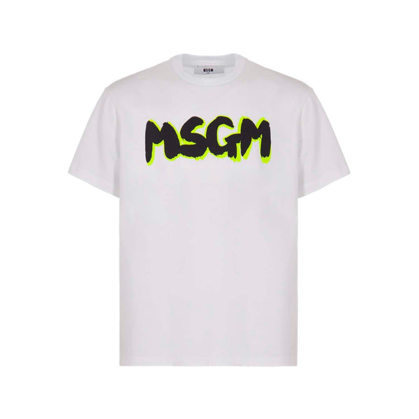 Boys White Logo-Print Cotton T-Shirt