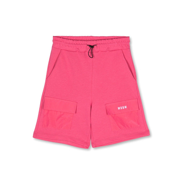 Girls Pink Logo-Embroidered Cotton Shorts