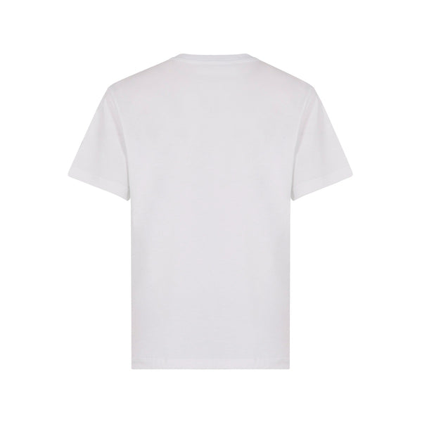 Girls White Cotton Half-Sleeves T-Shirt
