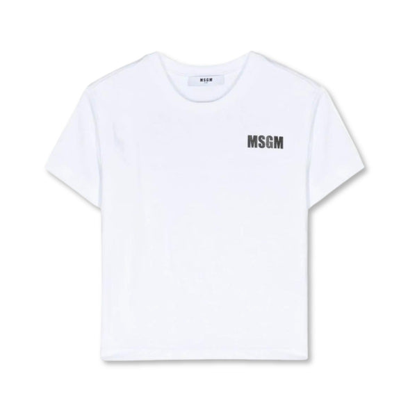 Unisex White Logo-Print Cotton T-shirt