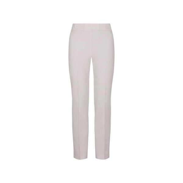 Girls White Polyester Trouser