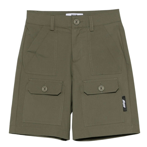 Boys Olive Green Pockets Short