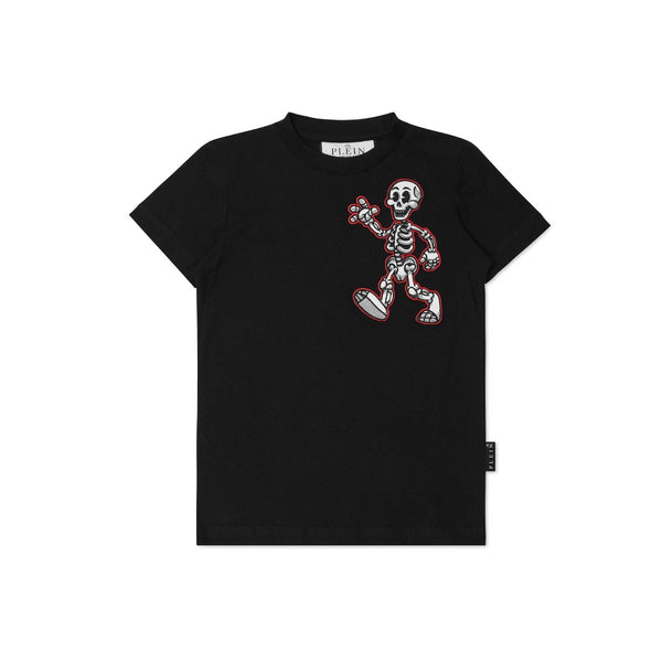 Boys Black Skully Gang Cotton T-shirt