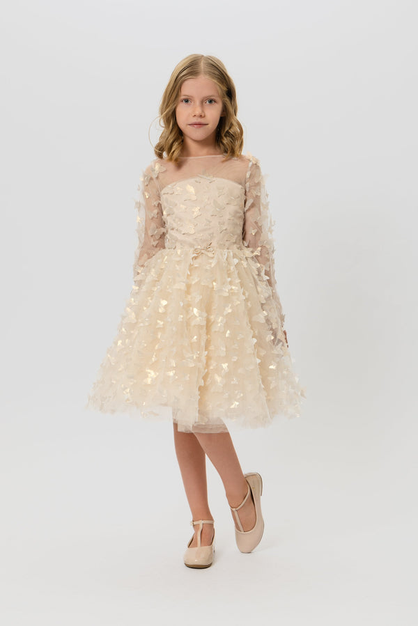 luxury designer dresses for girl child  Fairytale a little princess  An exquisite children's dress designed to shine at the most exclusive occasions Delicate lace appliqus with beads and pearls, sheer embroidered tulle, and a Any accessories pictured (i.e Handmade Luxury Baby Dresses |