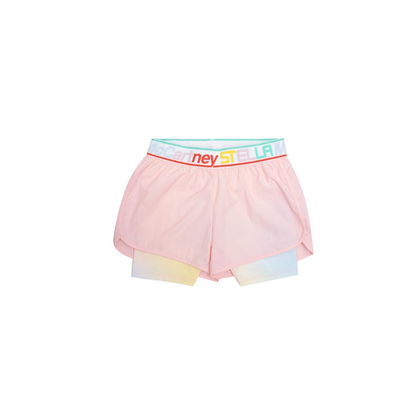 Girls Pink Shorts With Back Slip Pocket