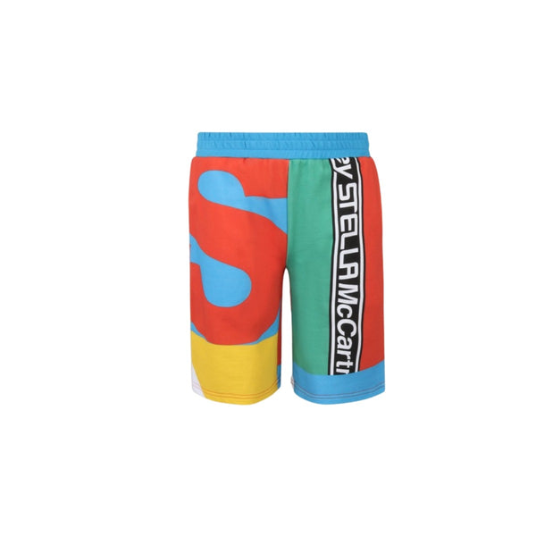 Boys Multicoloured Geometric Logo Print Shorts