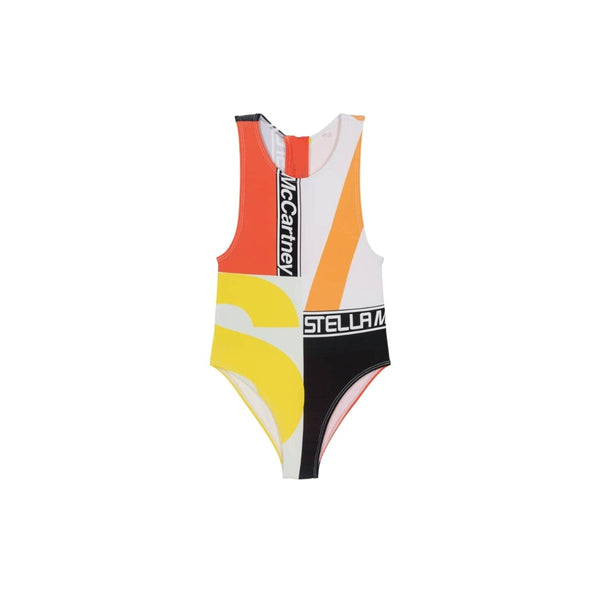 Girls Colourblock Logo Swimsuit -UPF50+