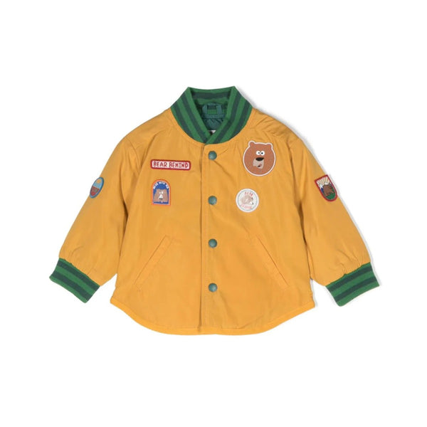 Baby Boys Yellow Patch-Details Bomber Jacket