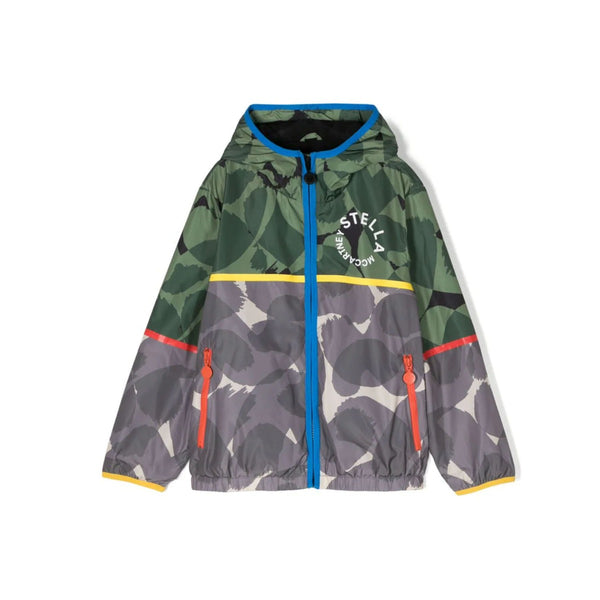 Boys Logo-Print Colour-Block Jacket