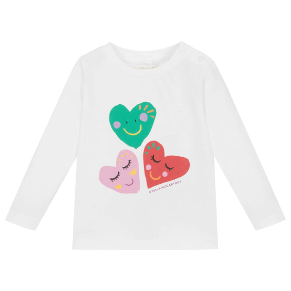 Girls White Organic Cotton Top