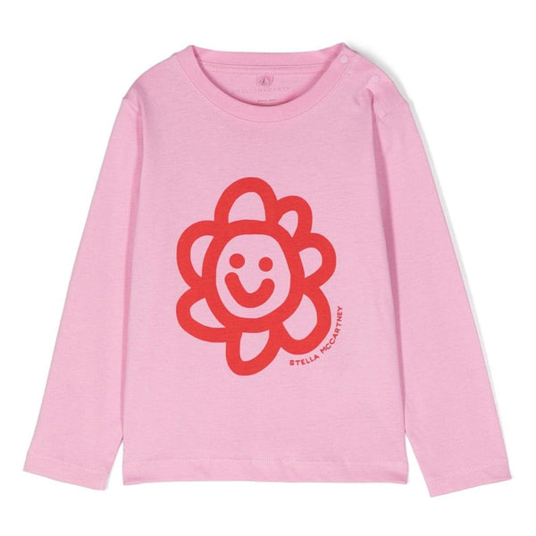 Girls Floral Print Long Sleeve T-shirt