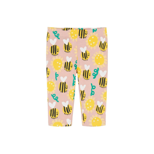Baby Girls Pink Cotton Bee Leggings