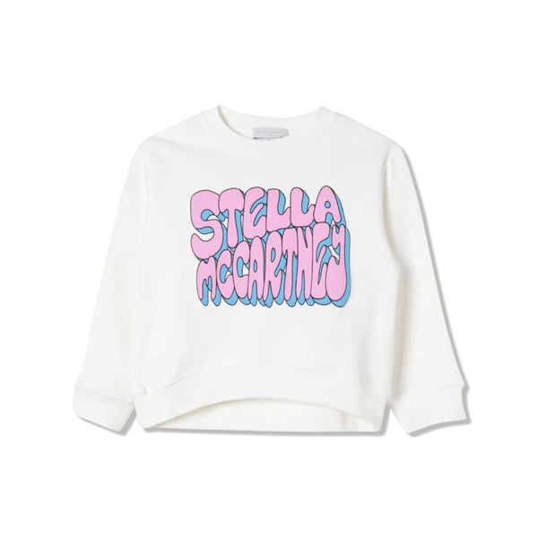 Girls Ivory Cotton Sweatshirt