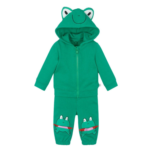 Baby Boys Green Frog Cotton Tracksuit