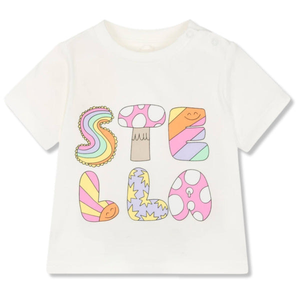 Baby Girls Ivory Cotton T-Shirt
