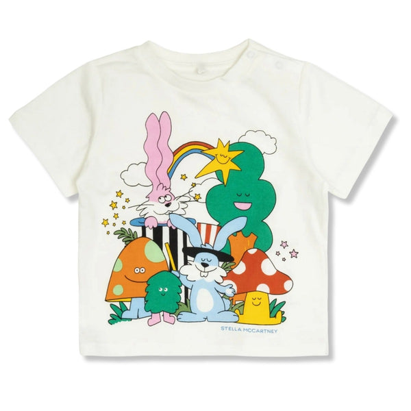 Baby Unisex White Graphic-Print T-Shirt