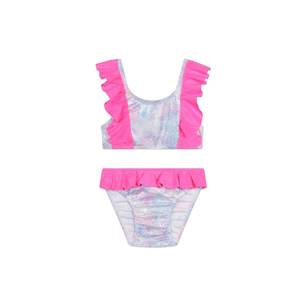 Girls Pink Frilled Detail Bikini