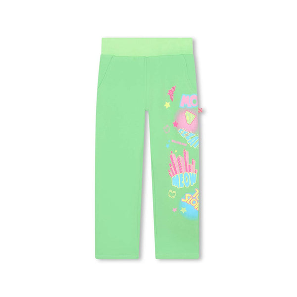 Girls Green Cotton DC Joggers