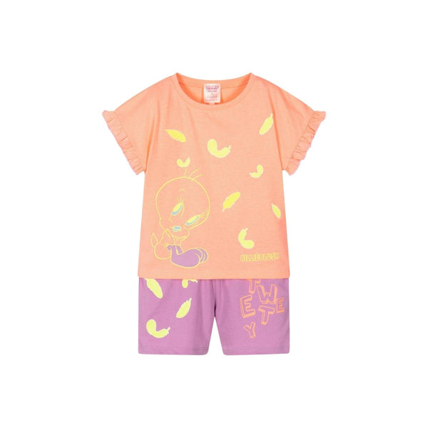 Girls Pink & Purple Looney Tunes Pyjamas