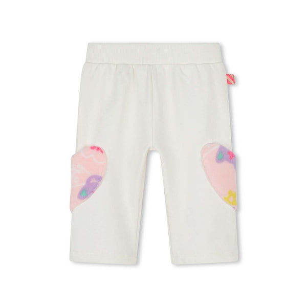 Baby Girls Ivory Heart-Pocket Jogger