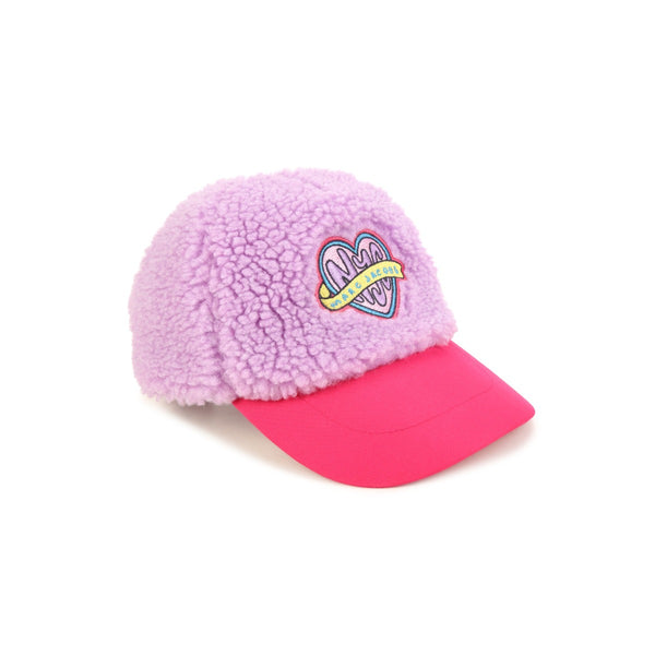 Girls Pink Embroidered Brushed Cap