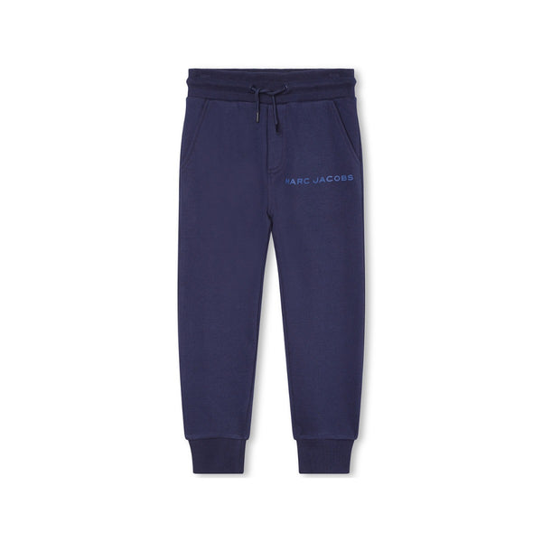 Boys Navy Blue Logo Print Jogger