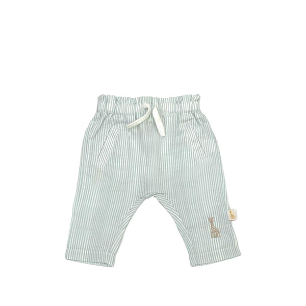 Blue Cotton Stripped Trousers