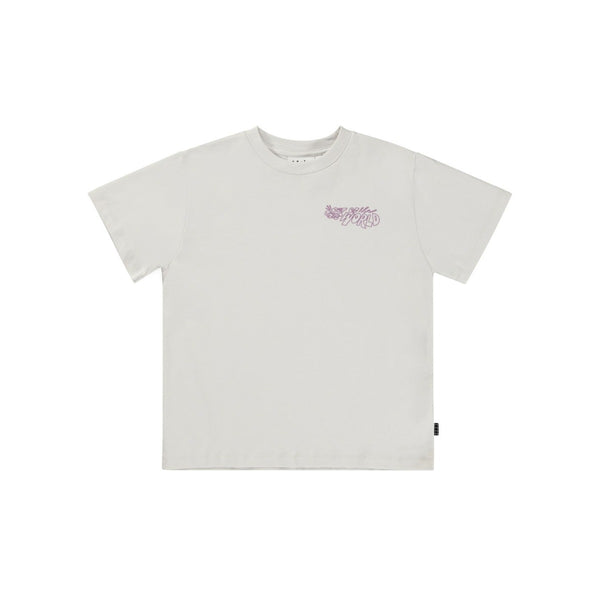 Kids White Half Sleeves T-shirt