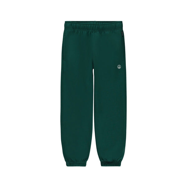 Girls Dark Green Peace Sign Print Jogger