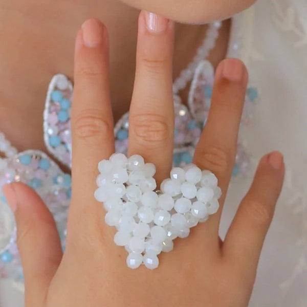 The My Love Heart Crystal Designer Girls Ring