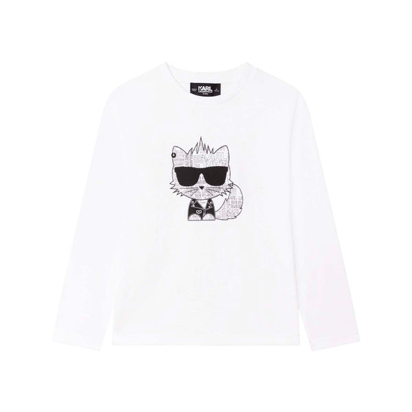 White Cotton Bad Cat T-Shirt