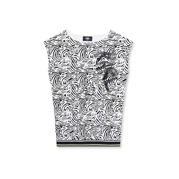 Girls Zebra-Print Jersey Minidress
