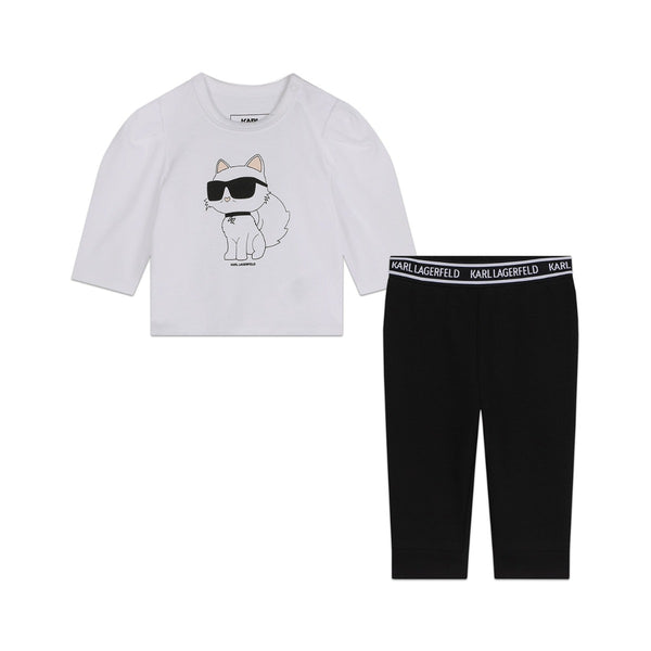 Baby Girls Choupette-Print Leggings Set