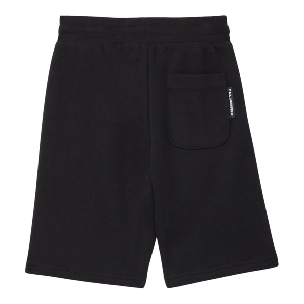 Boys Black Logo-Print Bermuda Shorts